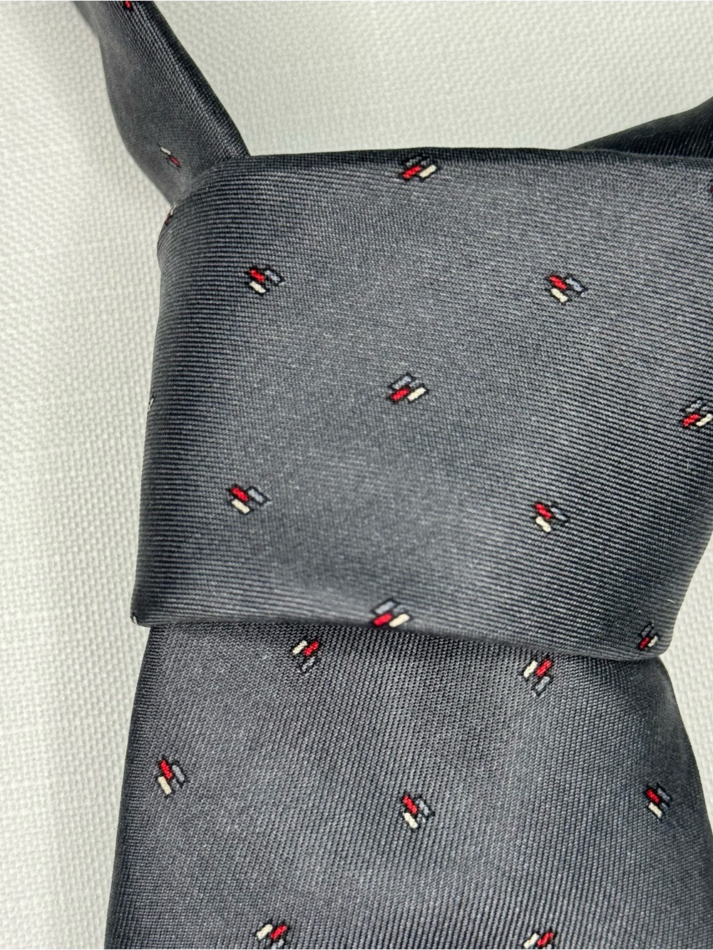 Dior Black Tie with Small Red Dot Motif